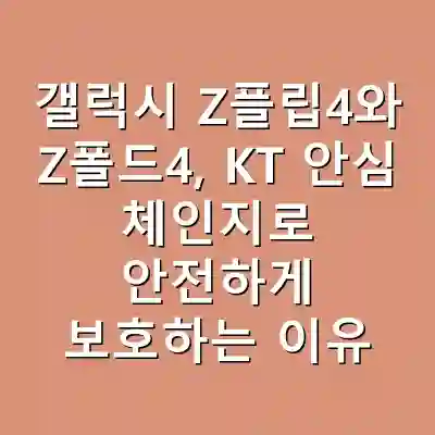 갤럭시 Z플립4와 Z폴드4, KT 안심 체인지로 안전하게 보호하는 이유