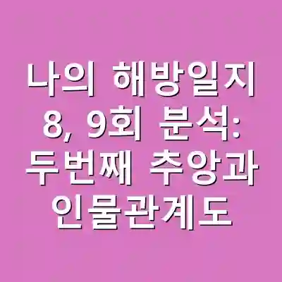 나의 해방일지 8, 9회 분석: 두번째 추앙과 인물관계도