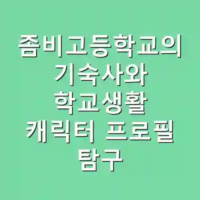 좀비고등학교의 기숙사와 학교생활 캐릭터 프로필 탐구